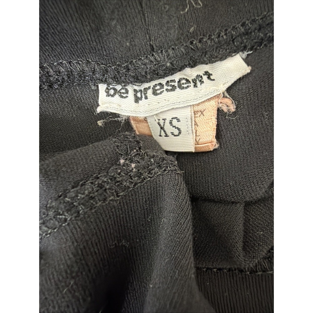 Vintage Y2K Be Present Black Knit Yoga Side Split Pants Size XS - Picture 2 of 6